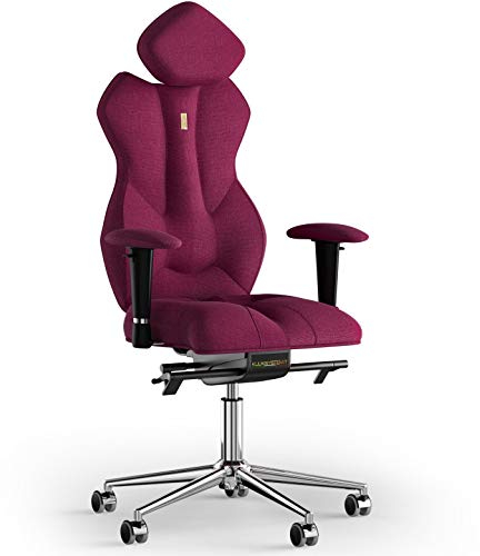KULIK SYSTEM Ergonomischer Bürostuhl - Komfort & Verstellbarer Stuhl mit Rücken-, Lenden- & Wirbelsäulenstütze |Patentiertes Rücken- & Nackenschmerzlinderungsdesign| ROYAL Azure - Rosa