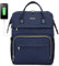 LOVEVOOK Laptop Backpack Womens fits 17 Inch Large Travel Backpacks for School Rucksack Bag for Business with USB Charging Port, Navy