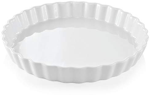 Topkapi Tortelett ETB5328 Plat à tarte en porcelaine Blanc Passe au four 28 cm