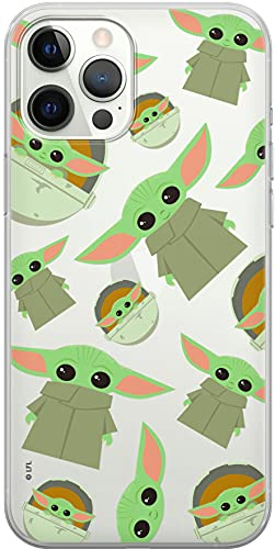 ERT GROUP Original und Offiziell Lizenziertes Star Wars Smartphone-Hülle für iPhone 12/12 PRO, optimale Smartphono-Form, stoßfest, Baby Yoda Transparent Print