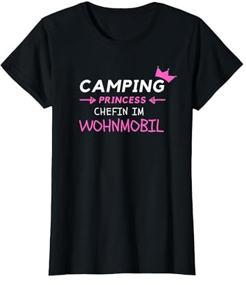 Camping Princess Chefin im Wohnmobil lustige Camping T-Shirt