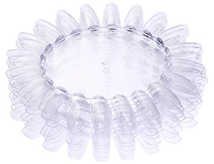Minkissy 10Pcs Falsche Nagel Kunst Display Tipps Nagel Farbe Display Diagramm Farbe Display Spitze Nagel Gel Polnisch Bord für Nagel Polnischen Training Üben (Transparent)