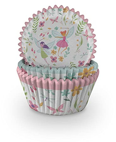 Anniversary House Cupcake Cases, 75 Pieces, Greaseproof Paper Baking Cups, Fairy Forest, J168
