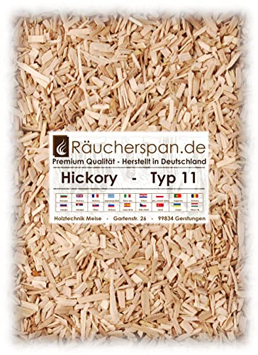 Räucherchips/Smokingchips aus dem Hickorybaum Typ 11 (3-6mm), ideal für Rauchgeneratoren und Kaltrauchgeneratoren 2kg