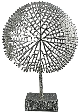 GILDE Deko Skulptur Baum Tree - Aluminium - silberfarben - Deko Wohnzimmer - Höhe 53 cm, 60141