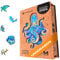 UNIDRAGON Original Holzpuzzle — Magnetischer Oktopus, 200 Teile, Mittel 28 x 33 Zoll (11.2 x 13 cm) Schöne Geschenkverpackung, Einzigartige Form Bestes Geschenk für Erwachsene und Kinder