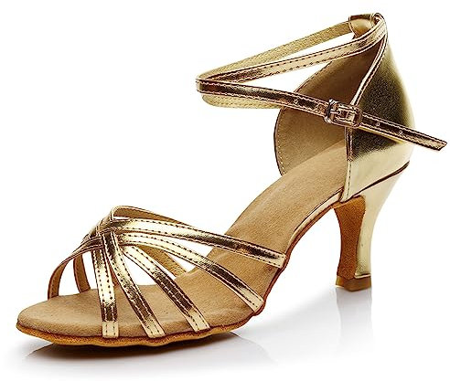 Padgene Latein Tanzschuhe für Damen Schwarz Professionelle Tanzschuhe Ballsaal Party Salsa Tanzübung Performance Schuhe