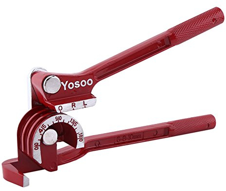 Pince à cintrer en cuivre - 3 en 1 - Cintreuse de tuyaux 0 à 180 degrés - En alliage d'aluminium - Pour tuyau de frein - Pour cuivre de 6, 8, 10 mm