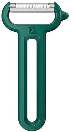 Linoroso Peeler, Julienne Cut Y-Type Peeler with Pointed Tip, Easily Peel Precise Strips of Fruit and Vegetable, Such as Carrots, Potatoes,Cucumber, Sharp Smooth, Comfortable Grip - Vivid Green