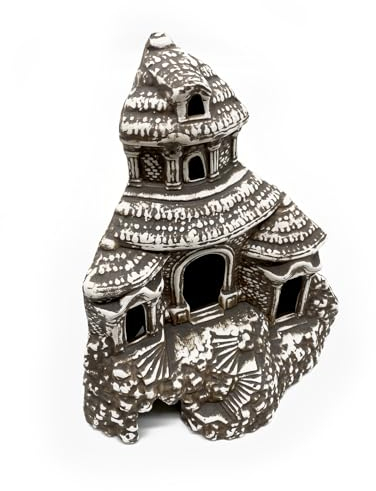 ZooPaul Keramik Deko Dekoration Aquarium Terrarium Ruine Burg Schloss Gebäude 22x17x24cm (L/B/H)