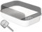 PawnTech Bac à Litière pour Chat XXL Esthétique 51x35x18 cm I Semi Ouverte - Anti-éclaboussure - Pelle de Nettoyage Inclus (Blanc Neigé)