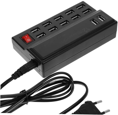 OSALADI 12 Chargeur Pile Chargeur De Téléphone Portable Stations De Recharge De Téléphones Portables Mural Plat USB De Plaque USB Un Moyeu Numérique