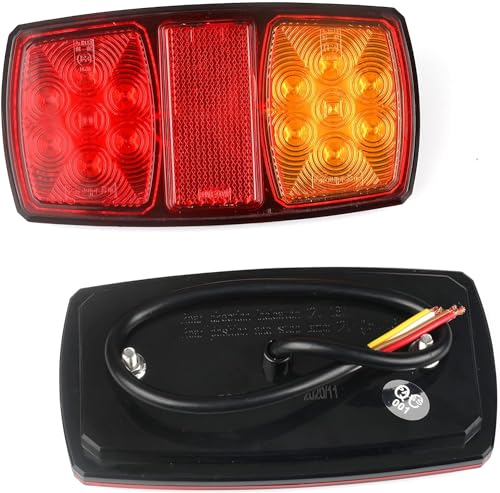SPARKMOTO 2 x LED Rückleuchten Anhänger,12V, ECE R10 EMC Prüfzeichen Anhänger Beleuchtung Rücklichter Satz Wasserdicht Für Wohnwagen,Traktor,LKW,KFZ,Bootsanhänger