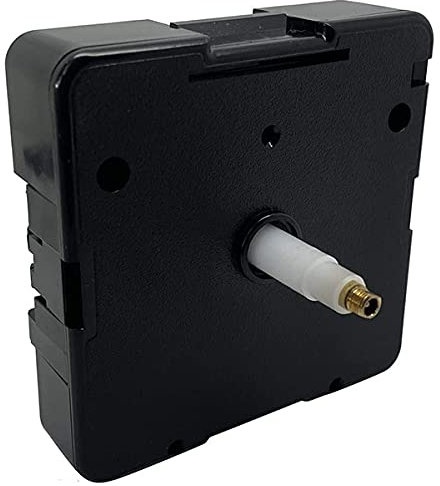 Standard UTS Deutsches Euroshaft Uhrwerk IEC R6+, schwarzes Einstellrad, Ersatzuhr, geeignet für Junghans Ersatz (20 mm Schaft – Zifferblätter bis zu 8–12 mm dick)