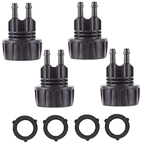 Conectores de manguera de riego por goteo de 1/4 de pulgada, 4 piezas Convertido del sistema de riego por goteo, tubo de riego por goteo a un adaptador de grifo de jardín de 3/4 pulgadas para riego d
