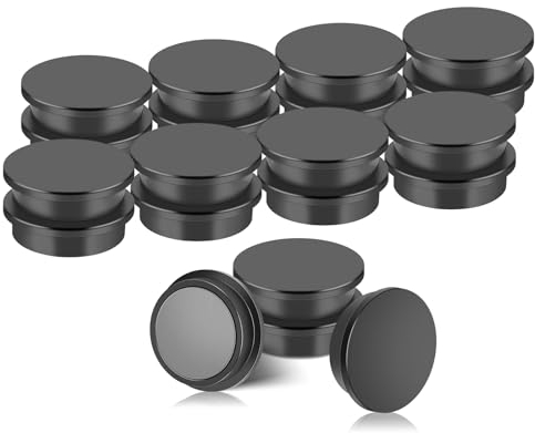 20 Stück Magnete für Magnettafel, 30 x 8mm Stark Whiteboard Magnete, Schwarz Kühlschrankmagnete, Rund für Pinnwand, Tafelmagnete, Kühlschrank