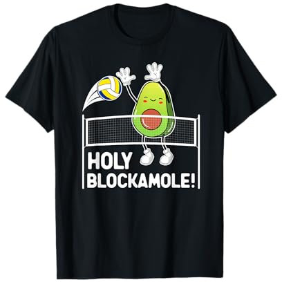 Holy Blockamole Lustiger Volleyball-Setter Libero Guacamole T-Shirt