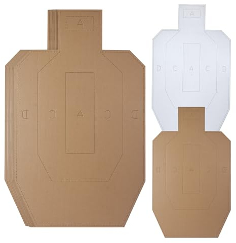 FLXzaszo Shooting Targets - Silhouette Tactical Cardboard Targets for Shooting Range Practice Competitions Self-Defense Training(20 Sheets