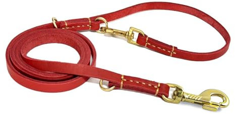 Nordkawa Hundeleine Leder, 8FT Multifunktionsleine geflochtene Hundeleine Große Hunde, freihändige Hundeleine für das Training, Heavy Duty Hundeleinen für große, mittlere und kleine Hunde(Rosa)