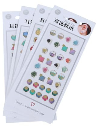 ORFOFE Ohrring-Aufkleber Für Frauen Kollektion „Diamant-ohraufkleber“ Selbstklebende Rückseite