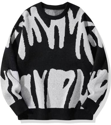 HAOLEI Herren Pullover Mit Rundhalsausschnitt, Sale Sweatshirt Einfarbig Retro Stil, Langarmshirt Locker Modisch, Sweatshirt Oberteile Weich Und Bequem, Strickpullover Top Klassisch Aus Hochwertiger