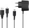 Xahpower Ladekabel Set für Nintendo DS Lite, Ladegerät und USB Kabel Kompatibel mit DS Lite (Nicht für DS) (Schwarz)