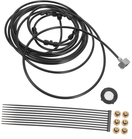 BESPORTBLE Misting Fan Kit for Outdoor Use Fan Mister 6m Mist Spraying Range Easy to Install Garden Misting System