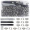 FOGAWA 280pcs Eyelet Punch Kit 8mm Grommet Kit Metal Grommets Eyelets and Punch Eyelet Kit Tarpaulin Repair Kit with Grommet Setting Tool Box for Fabric Leather Canvas Bags Shoes Clothes Belt Crafts