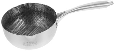 Cabilock pot à lait en inox wok sauter cuisson pot chauffe-beurre plaque poêle antiadhésive poele anti adhesive induction casserol poêles à frire pour cuisiner Poêle à œufs Acier inoxydable