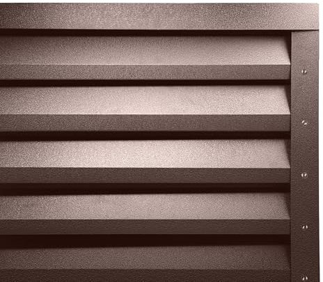 Atlas-Zaun-Set | Zaunpaneel | Lamellenzaun | Sichtschutz | 104,5 cm x 200 cm Metall Stärke 0,45 mm inkl. Zubehör (braun)