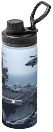 QGWDYYJQ Bouteille de sport isotherme avec porte-avions 532 ml