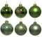 Christbaumkugeln Weihnachtskugeln Glas glänzend matt 6er Set Baumkugeln Baumschmuck (Grün)
