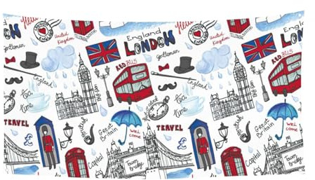 London Print Banner einseitig für festliche Geburtstags Jahrestag Hochzeit Urlaub Dekorationen