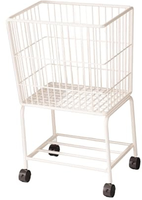 JISADER Rollender Wäschewagen mit Rädern, Wäschekorb Aus Draht, Trolley für Wohnzimmer