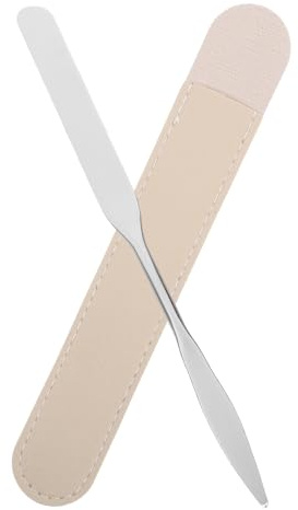 Didiseaon Spatel aus Edelstahl für Make Up und Nagelkunst mit Komfortablem Griff Doppelendiger Kosmetikmixer zum Mischen von Pigmenten und Foundation