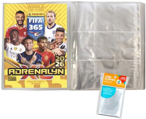 Bundle mit FIFA 365 Adrenalyn XL 2026 Trading Cards - 1 Leere Sammelmappe + Exklusive Collect-it Hüllen