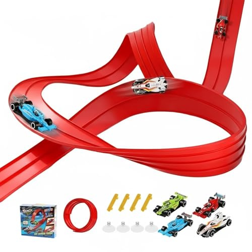 ICDKOYK Kinder Rutschauto mit Spiralkabeln, einfach aufzubauen, kompakt zu reinigen, robust, geeignet für Garten, Schlafzimmer und Outdoor Aktivitäten