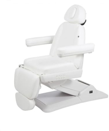 BEAUTEK Kosmetikliege 331 E-4 mit Heizung – vollelektrische Behandlungsliege mit 4 Motoren & Reset-Funktion, PU-Polster, klappbare Armlehnen, Gesichtsausschnitt, 190×61 cm, 180 kg