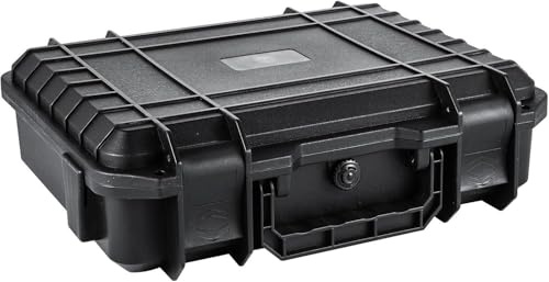 ARATERVIO Kamera Koffer Transportkoffer mit Rasterschaumstoff, SLR-Tasche Aufbewahrungsbox, wasserdichte Kameratasche für Drohne, Kamera & Objektiv Zubehör, stoßfest & tragbar mit Schloss (S)
