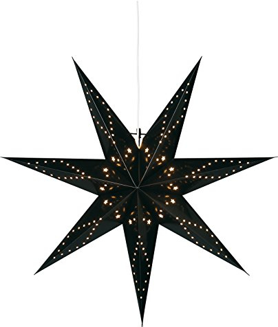 Star Trading 231-05 Papierstern Katabo 100 incl. Kabelincl. Halterung, ca. 100x100 cm,Farbe: schwarz,Vierfarb-Karton