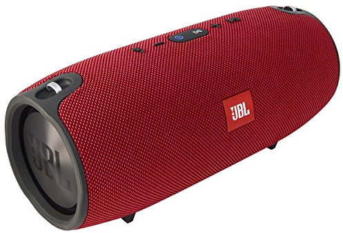 JBL Xtreme Spritzwasserfester Tragbarer Bluetooth Lautsprecher mit 10,000 mAh Akku, Dualem USB-Ladeanschluss und Freisprechfunktion - Rot