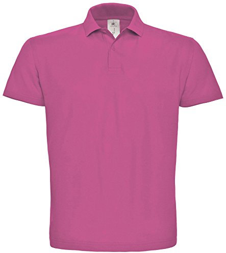 B&C Collection ID.001 Polo Hombre Camiseta de Manga Corta Entallada Sport - Fucsia (S)