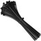 intervisio Fascette Plastica per Cablaggio Riutilizzabili, 200 mm x 7,6 mm, Nero, Richiudibili, Riapribili, Fermacavo Elettricista 200mm Nylon Cavi Stringicavo, Nere, 100 Pezzi