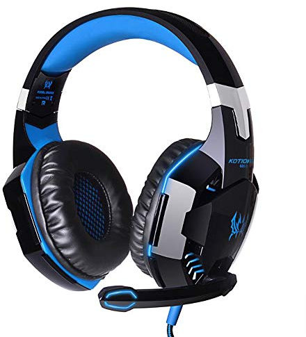 GY KOTION EACH G2000 Over-Ear Game Gaming Headphone Headset Earphone Headband With Mic Stereo Bass LED Light For PC Game