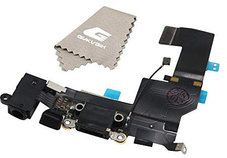 Charging Port Replacement for iPhone SE Black,GVKVGIH Replacement Charging Port Dock Connector Flex Cable for iPhone SE(SE Black)