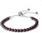 COAI Geschenkideen Damen 925 Sterling Silber Glücksarmband Slider Bracelet aus Granat Kristall Armband
