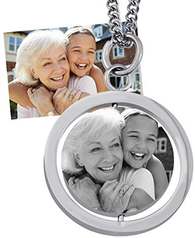 Juwelier Schönschmied Kettenanhänger mit Gravur Beste Oma Geschenk Bild Gravur - inkl. Fotogravur Bildgravur - Edelstahl AH446biac-8 - mit AMAZON KONFIGURATOR direkt online gestalten !