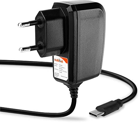 subtel USB C Type C Ladegerät kompatibel mit Sennheiser Momentum True Wireless, 2, True Wireless, 2, 3 Kopfhörer/Wireless Headset Ladekabel Anschluss Stecker - Ersatz Lader Auflader 2A / 2000mA