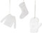 Räder Baumschmuck Weihnachten Weiss – Wintergarderobe Handschuh, Socke, Pullover – hochwertige Anhänger – Weihnachtsdekoration
