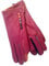 Vera Tucci Damen Luxuriöse Lederhandschuhe - Winterhandschuhe für Damen Designer Handschuhe Fingerlose Handschuhe Fäustlinge, fuchsia